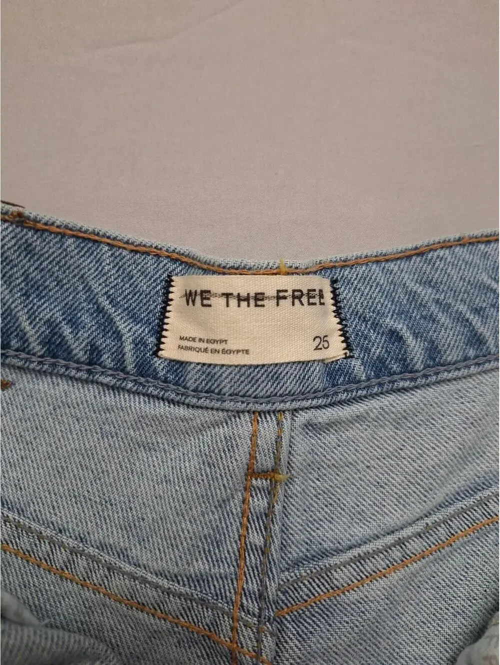 We The Free Jam Session Light Blue Relaxed Fit Denim Capri Jean Shorts